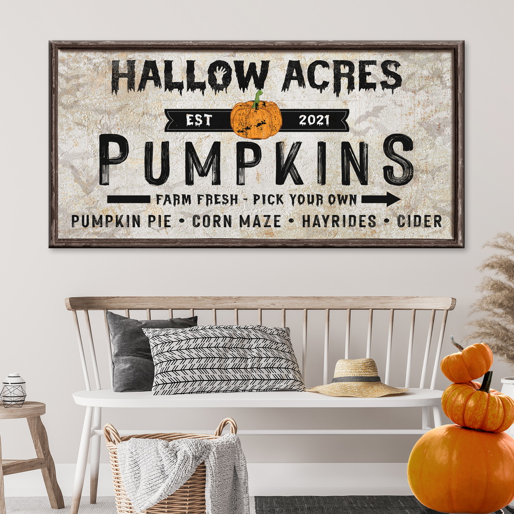 Halloween Pumpkin Sign | Customizable Canvas by Tailored Canvases