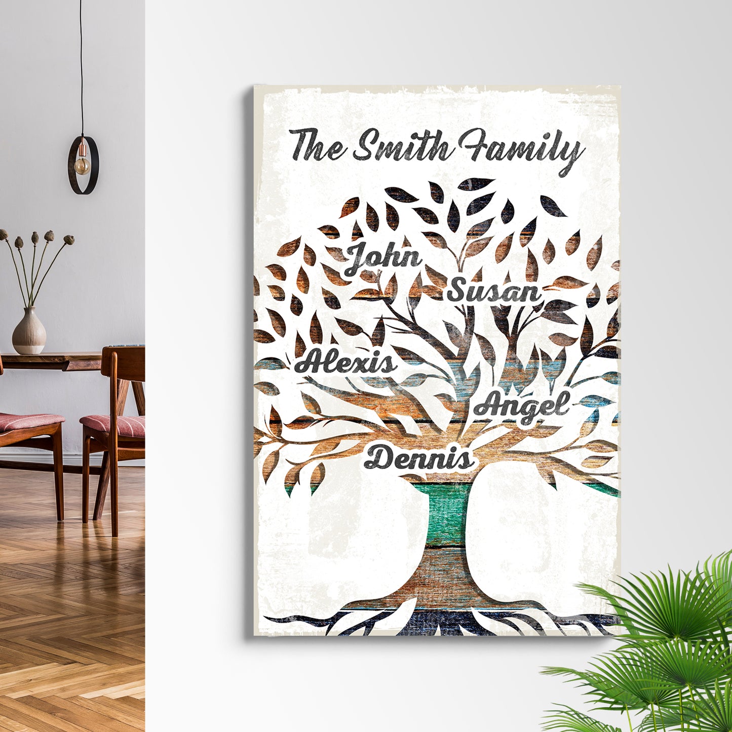 Family Tree Sign II | Customizable Canvas Style 1 - Image by Tailored Canvases