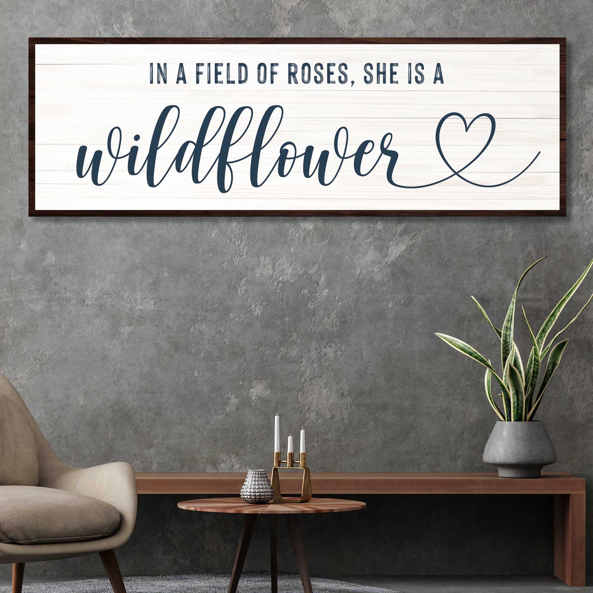 She is a Wildflower Sign II - Image by Tailored Canvases