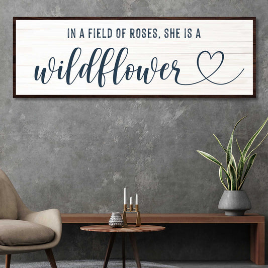 She is a Wildflower Sign II Style 1 - Image by Tailored Canvases