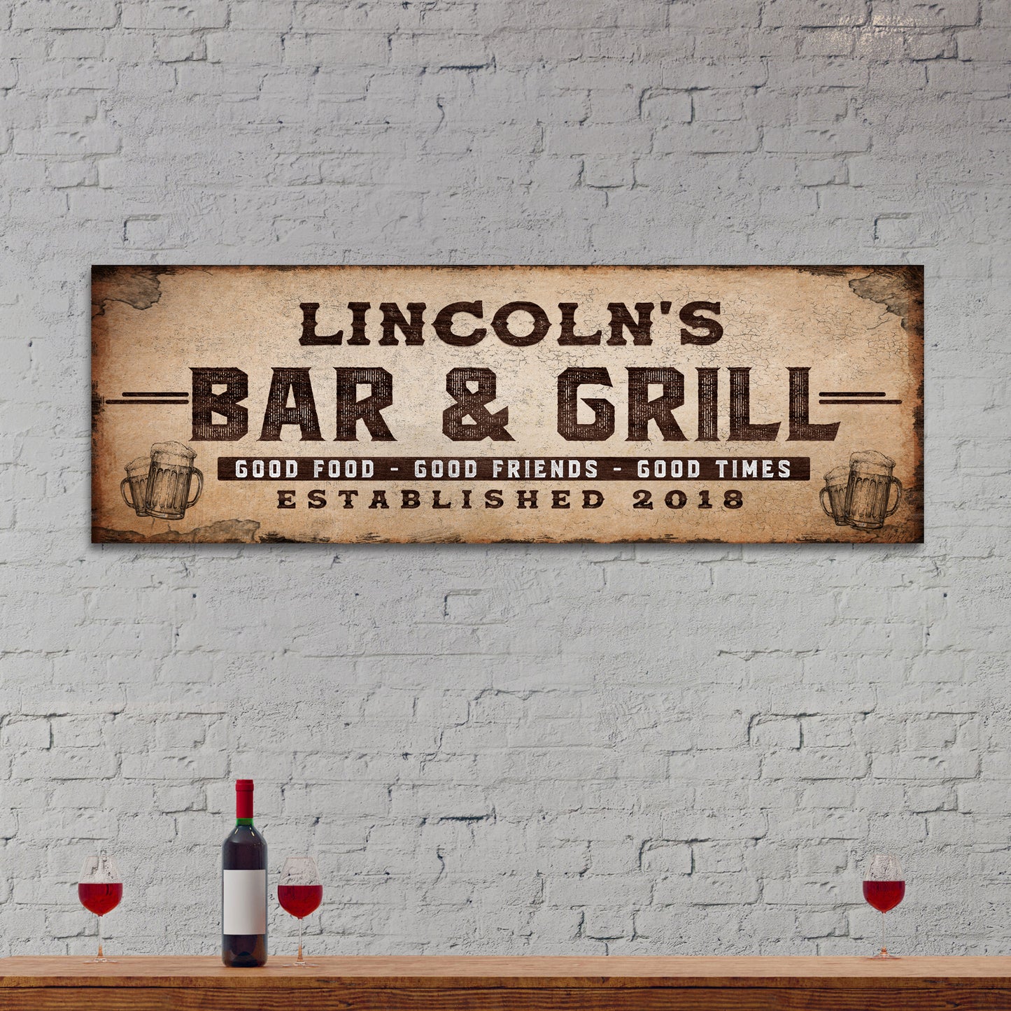 Bar And Grill Sign V - Image by Tailored Canvases