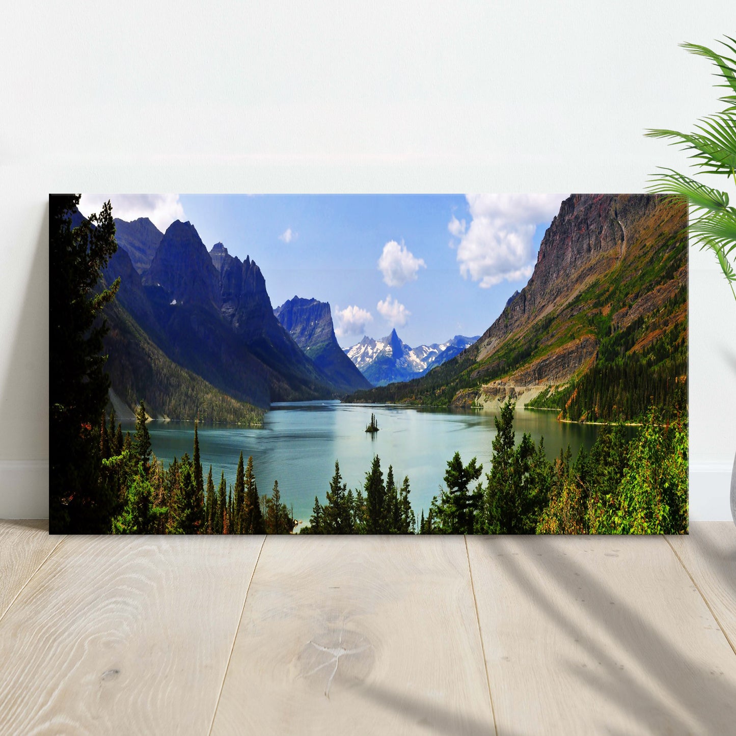 St. Mary Lake National Park Canvas Wall Art - Image by Tailored Canvases