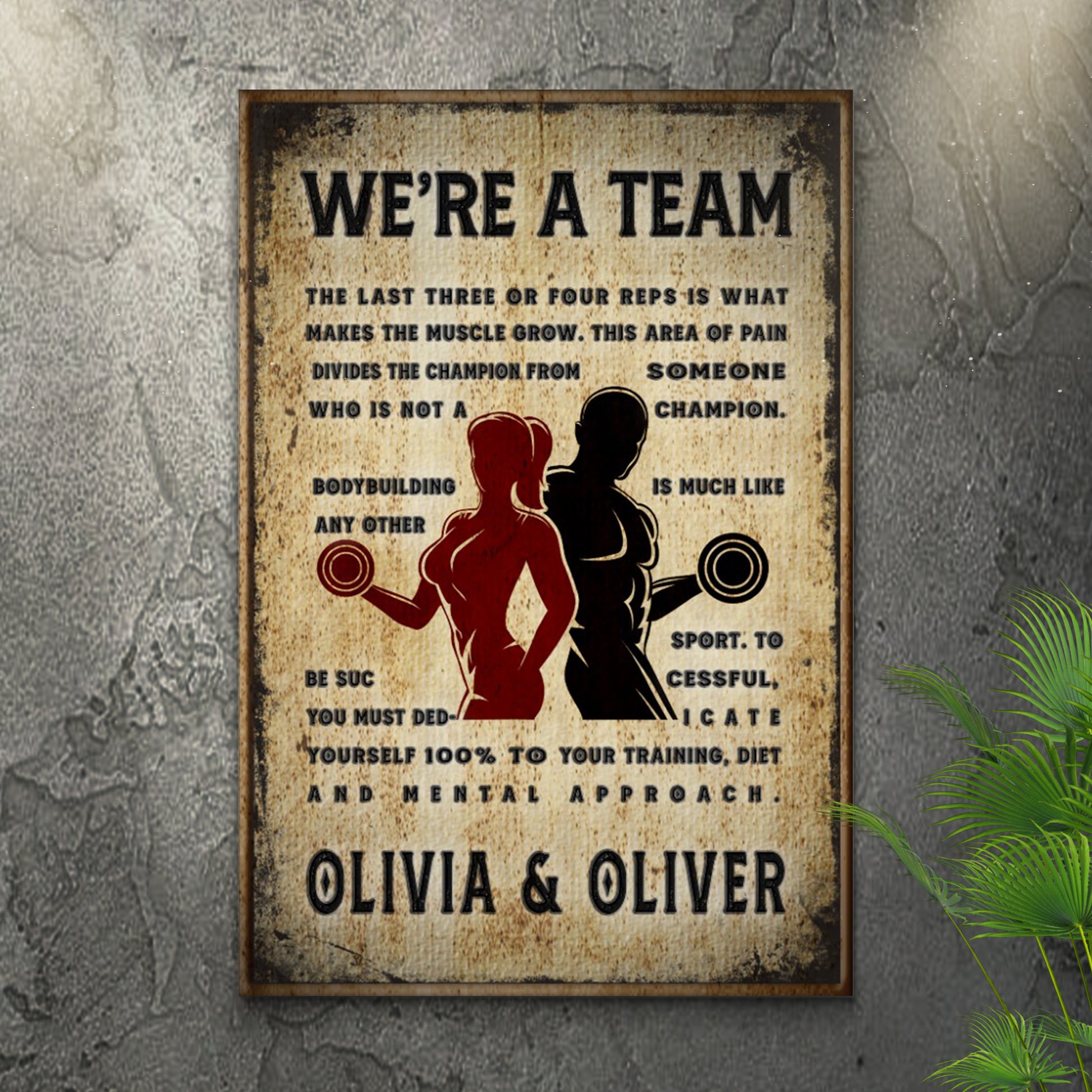 We're A Team Motivation Sign - Image by Tailored Canvases
