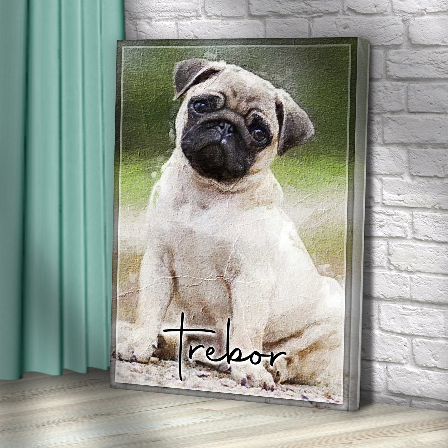 Pet Portrait Real Paint Effect Sign - Image by Tailored Canvases