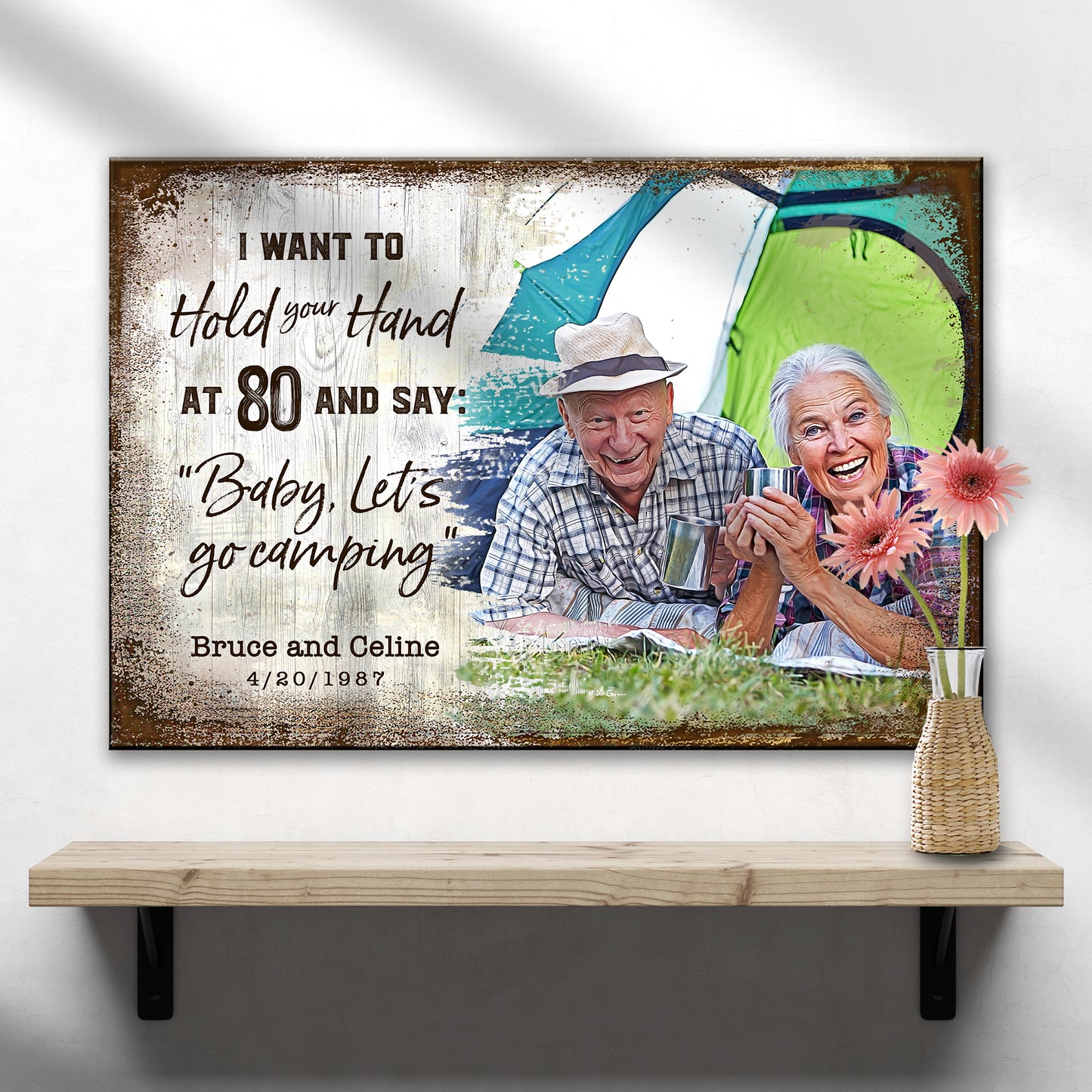 Baby Let's Go Camping Sign - Image by Tailored Canvases