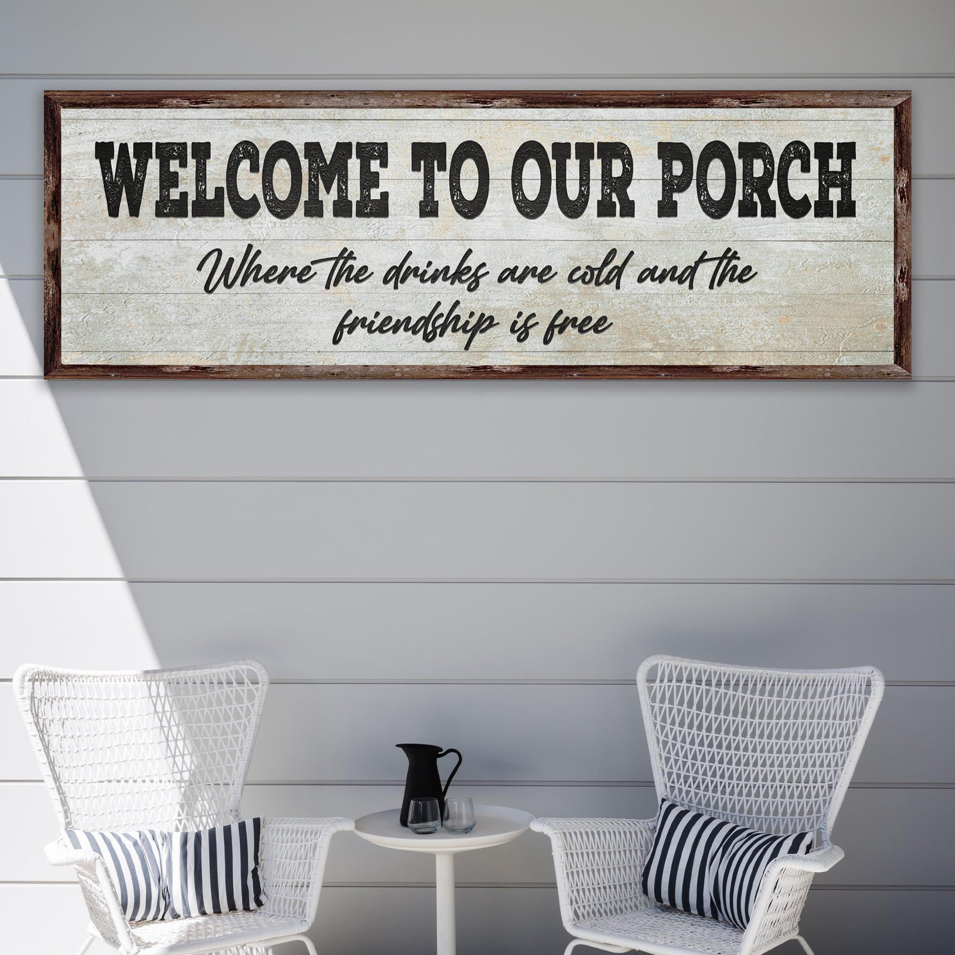Welcome To Our Porch Sign II  - Image by Tailored Canvases