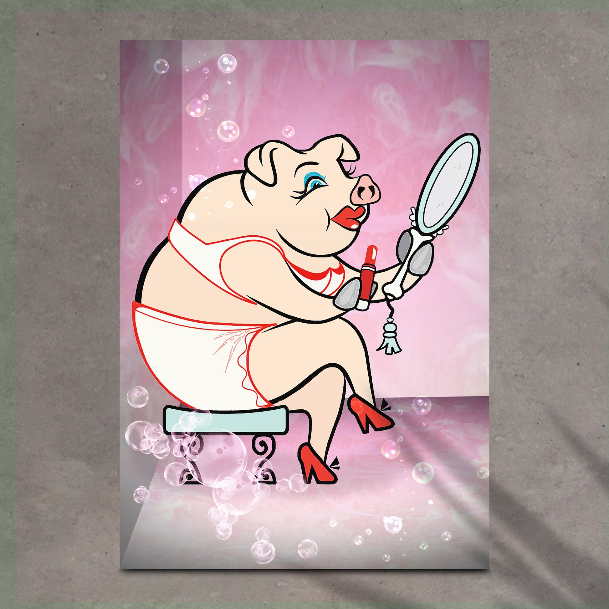 Sassy Pig Portrait Canvas Wall Art - Image by Tailored Canvases