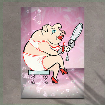 Sassy Pig Portrait Canvas Wall Art