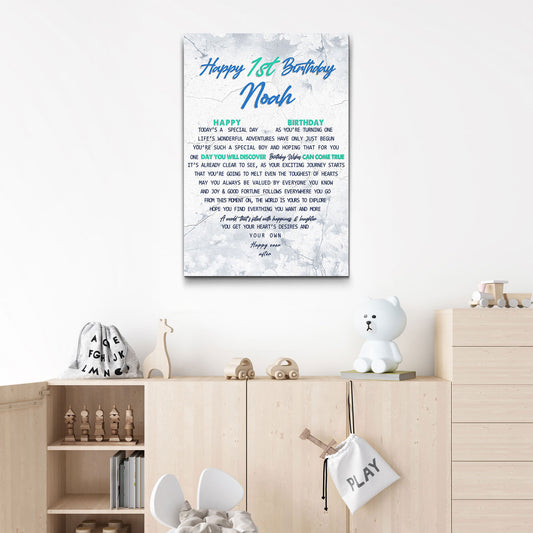 Birthday Wishes Sign II | Customizable Canvas - Image by Tailored Canvases