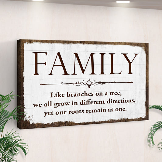 Family Is Like Branches On A Tree Sign III - Image by Tailored Canvases