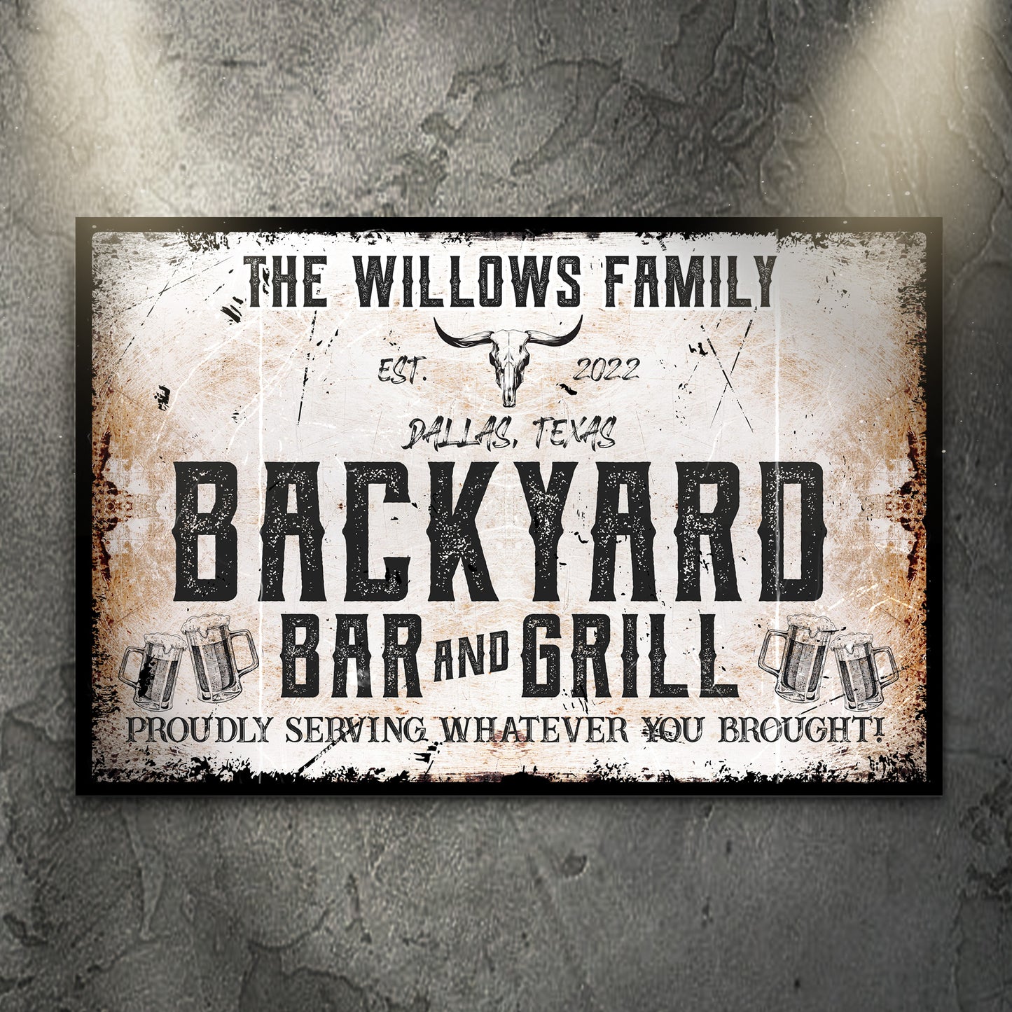 Backyard Bar And Grill Sign V - Image by Tailored Canvases