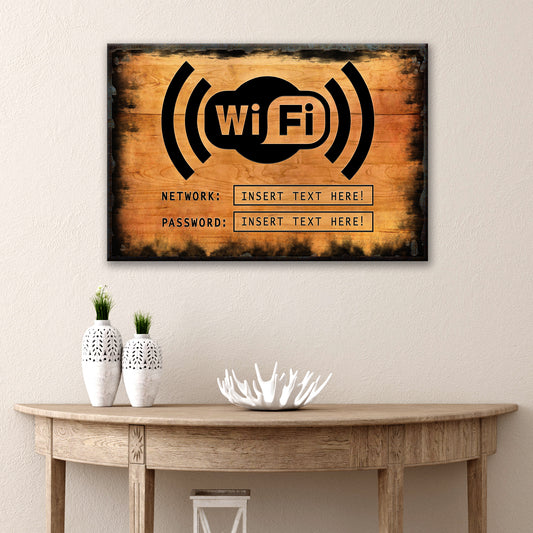 Wifi Password Sign II | Customizable Canvas - Image by Tailored Canvases