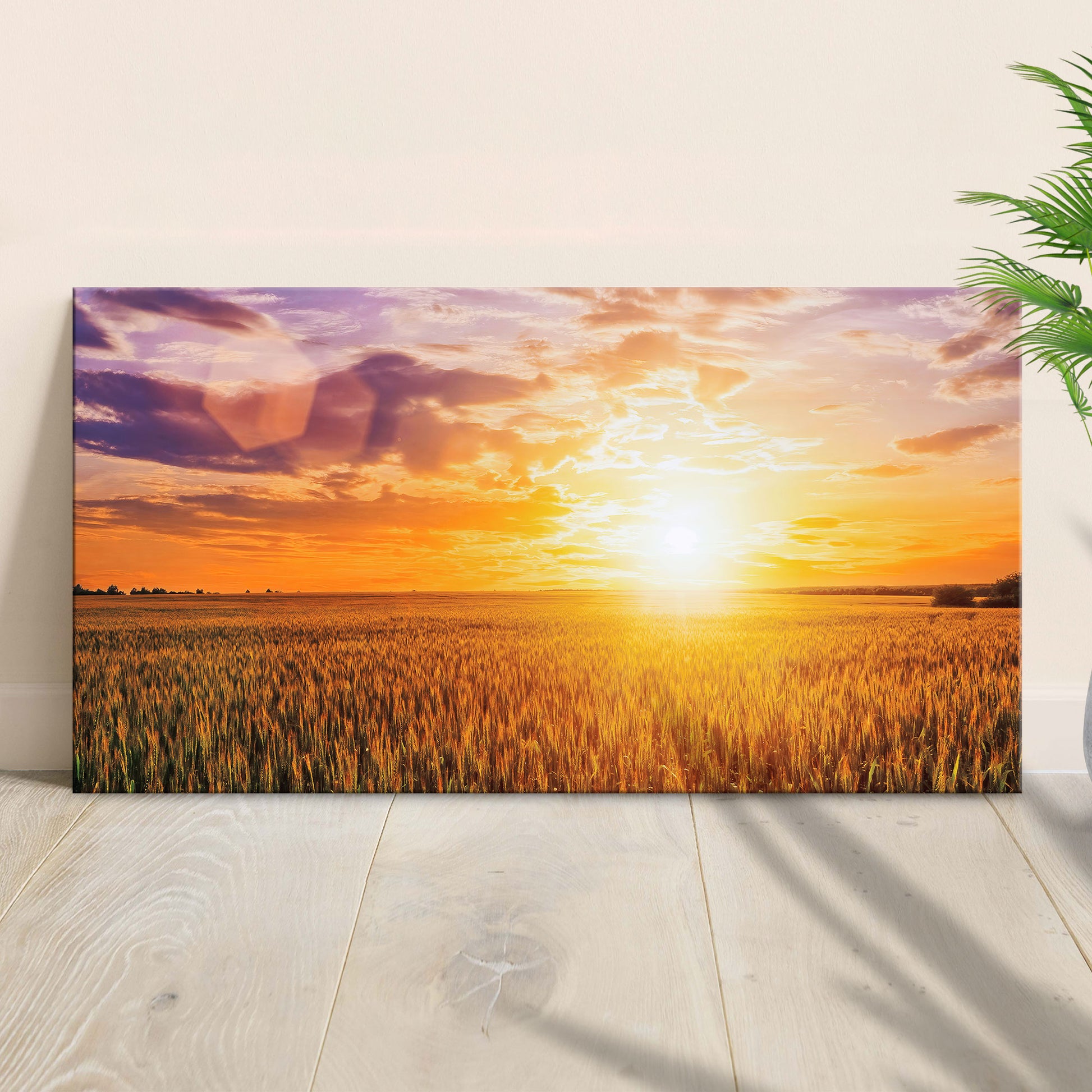 Dusk At The Wheat Field Wall Art - Image by Tailored Canvases