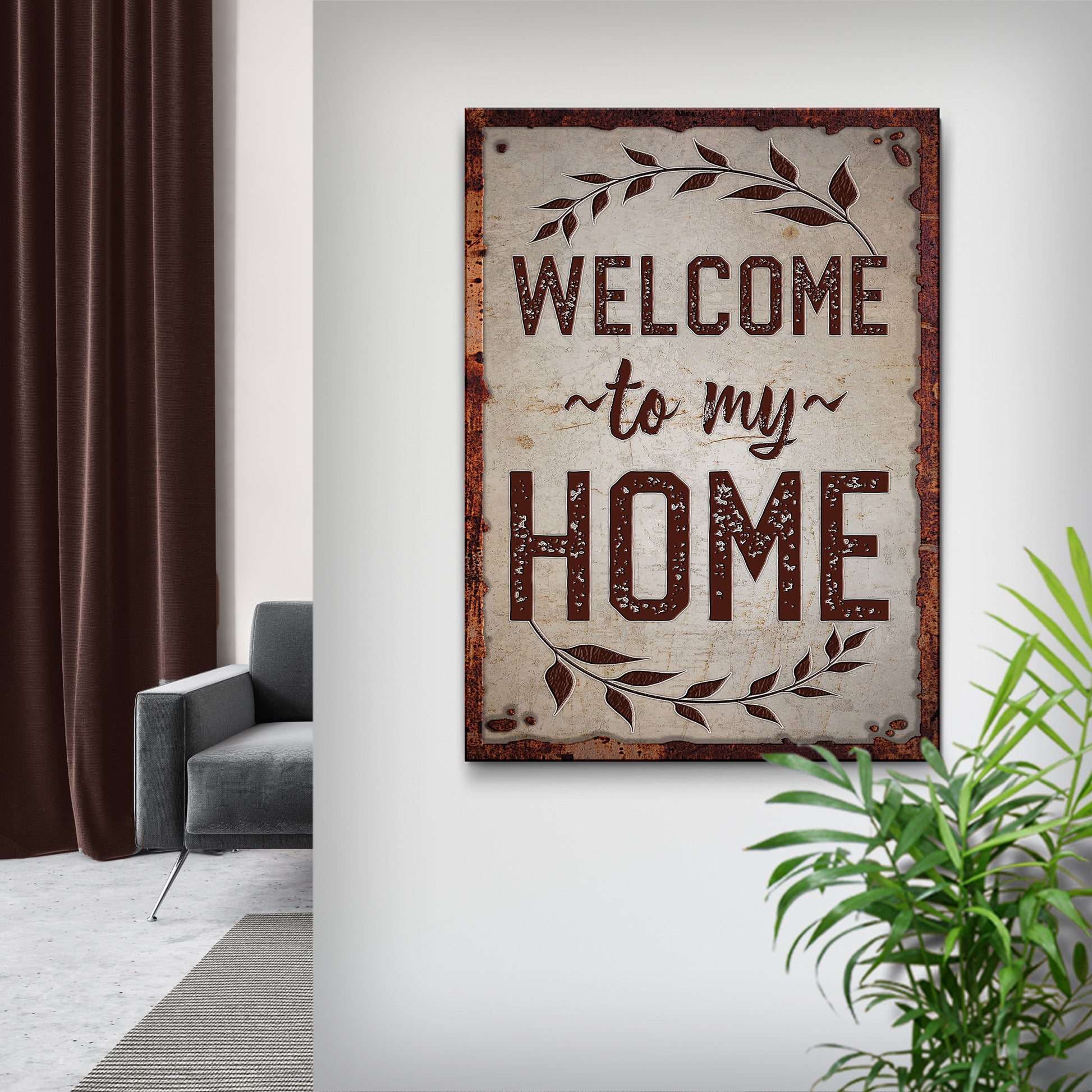 Welcome To My Home Sign Style 1 - Image by Tailored Canvases