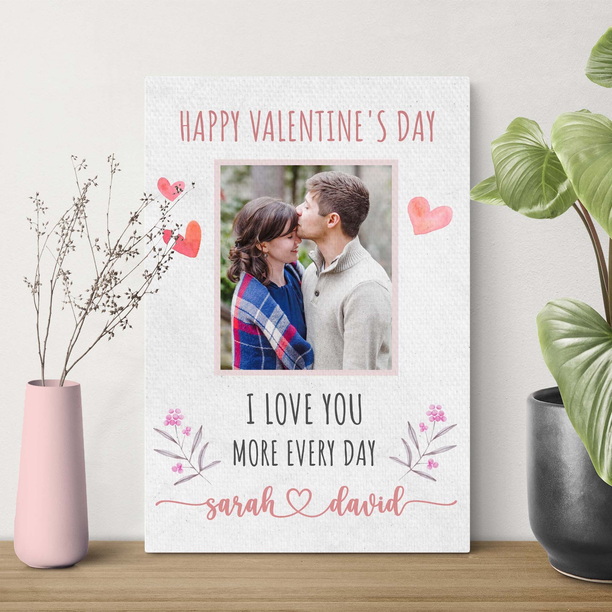 I Love You More Every Day Romantic Sign Style 1 - Image by Tailored Canvases