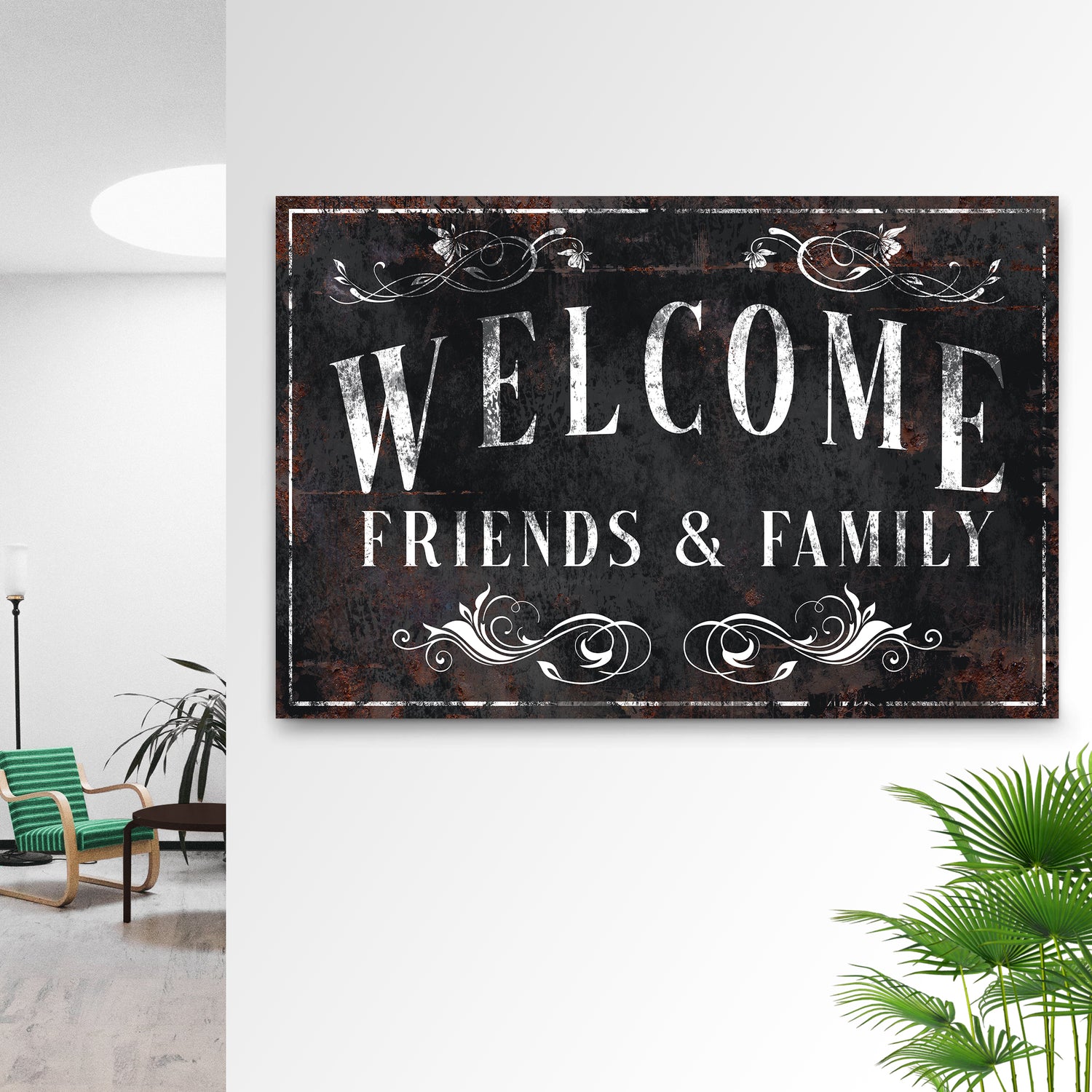 Welcome Friends & Family Sign III - Tailored Canvases