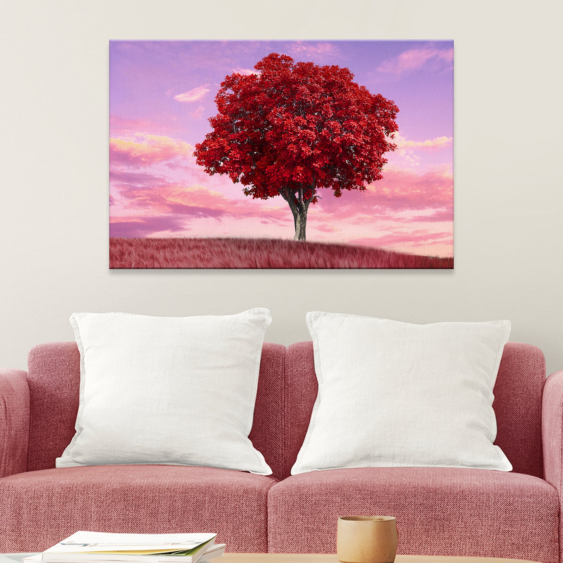 Maple Tree And Sunset Canvas Wall Art - Image by Tailored Canvases