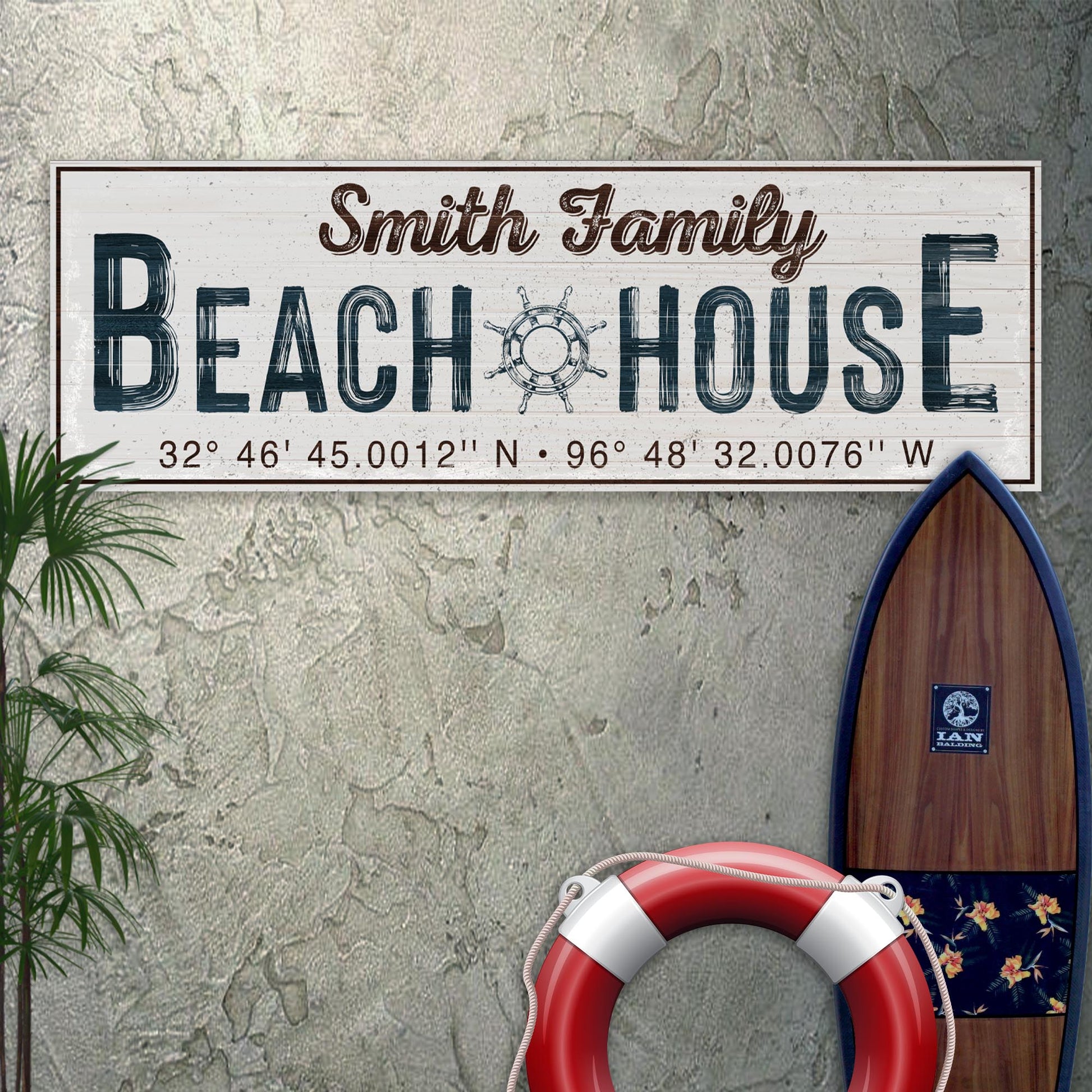 Family Beach House Sign V - Image by Tailored Canvases