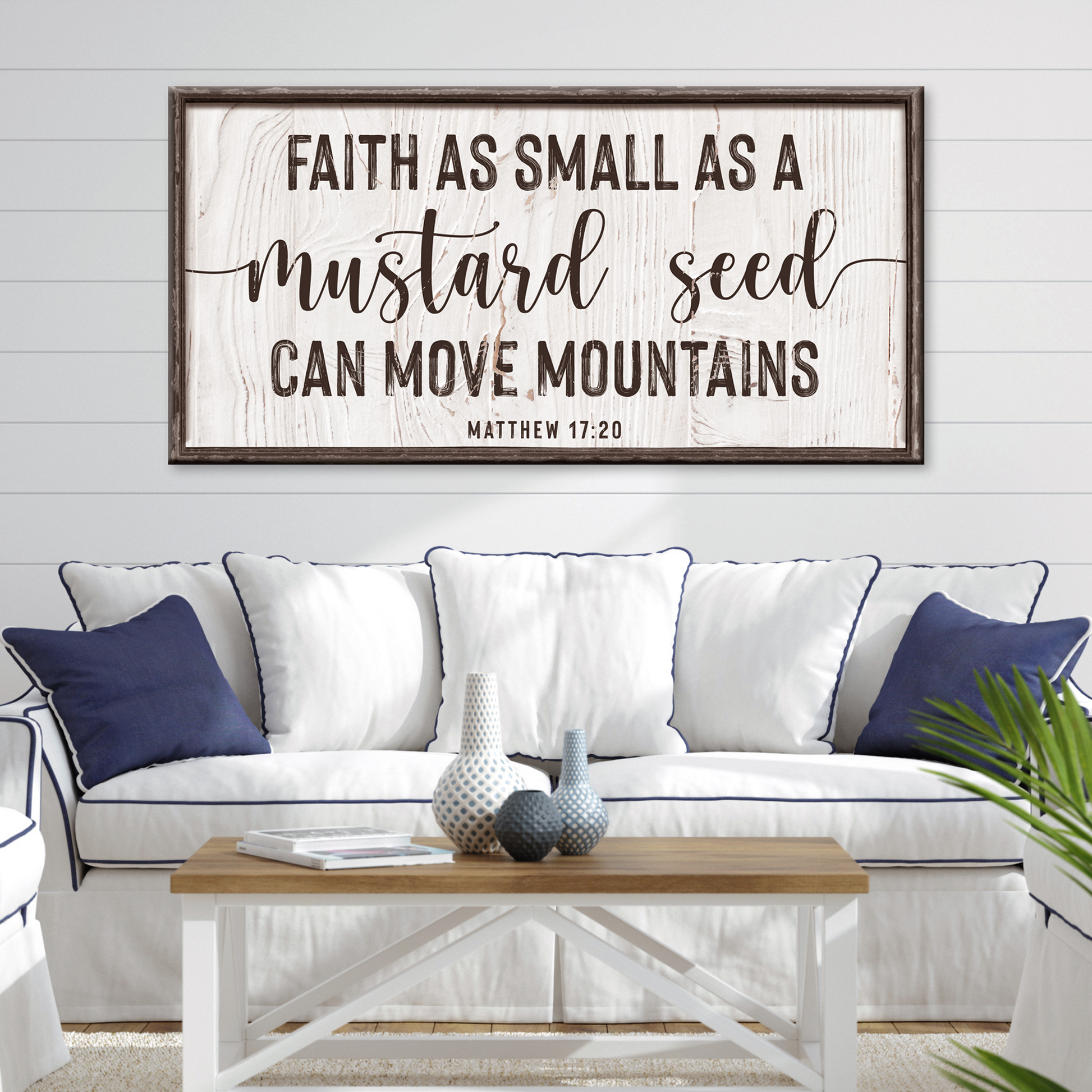 Matthew 17:20 - Faith Can Move Mountains Sign II  - Image by Tailored Canvases
