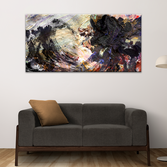 Waves Texture Abstract Painting Canvas Wall Art  - Image by Tailored Canvases