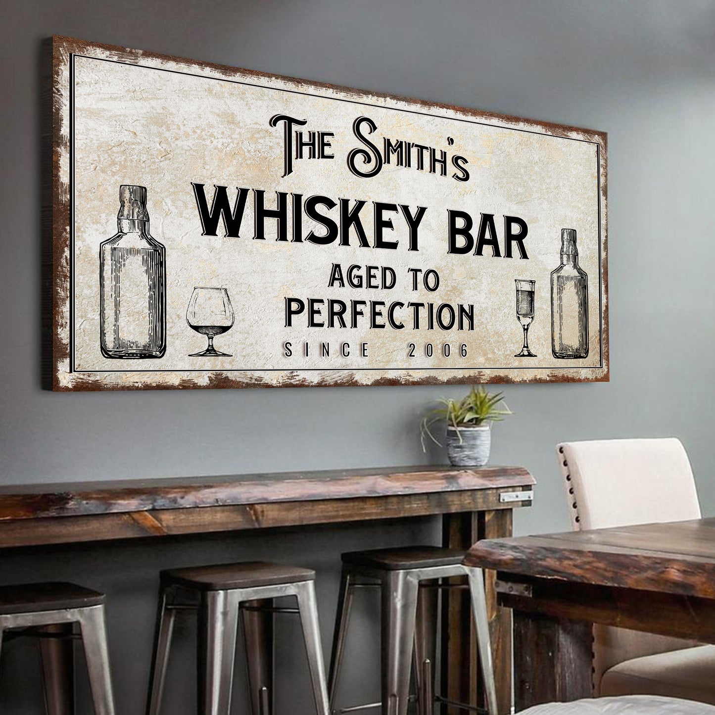 Whiskey Bar Sign - Image by Tailored Canvases