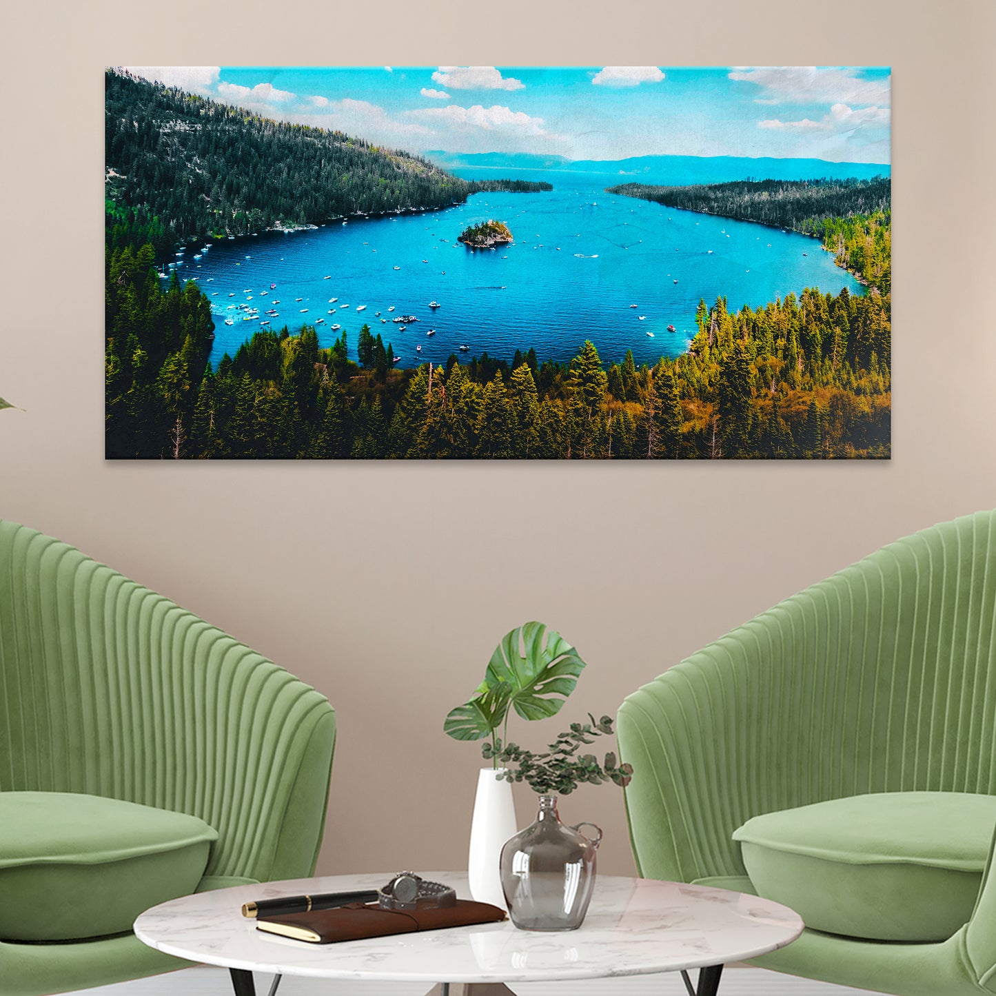 Emerald Bay State Park And Lake Tahoe Canvas Wall Art - Image by Tailored Canvases