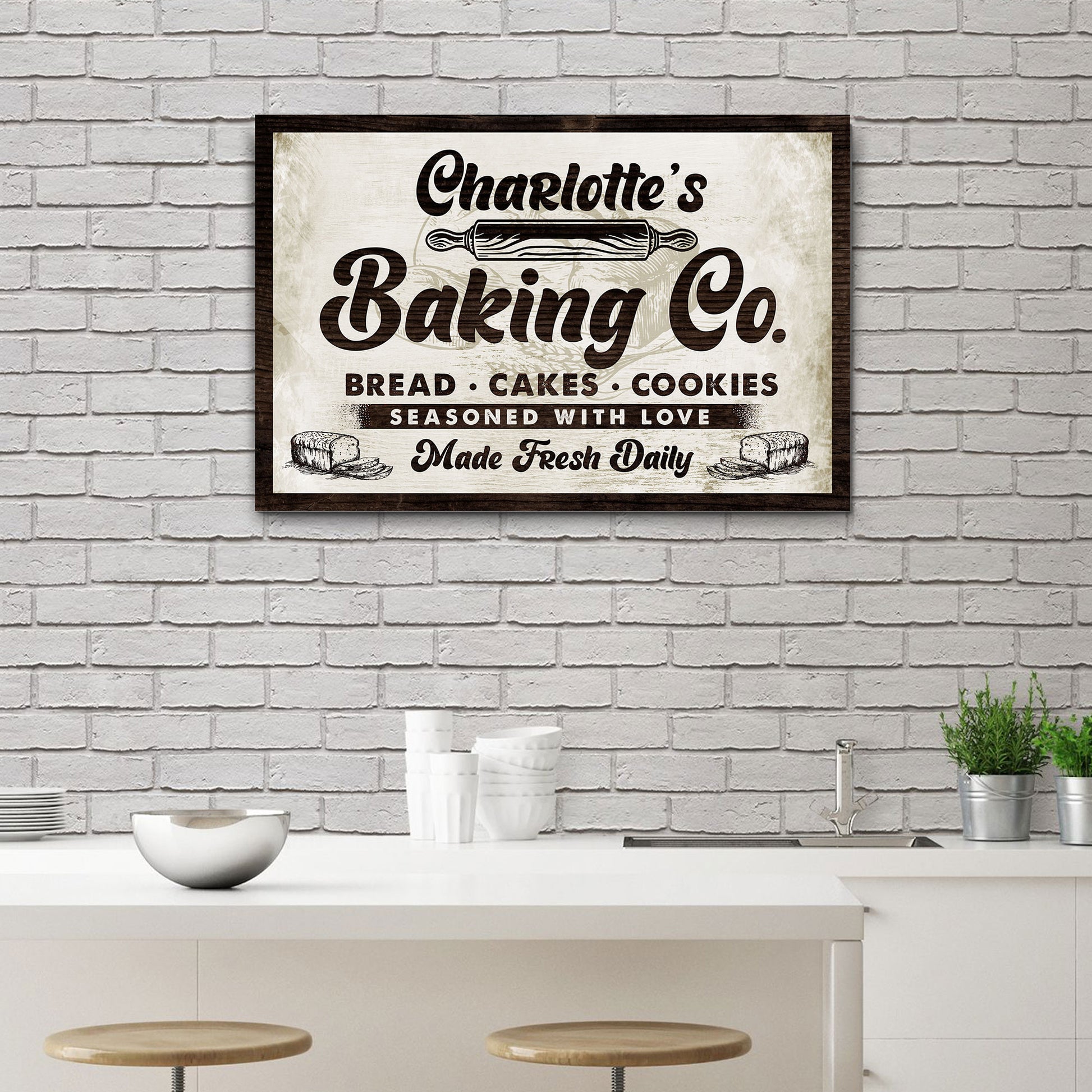 Custom Baking Co Sign VII | Customizable Canvas  - Image by Tailored Canvases