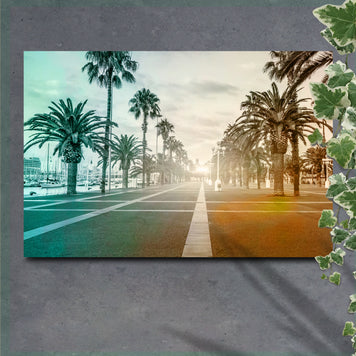 Port Vell Promenade Canvas Wall Art