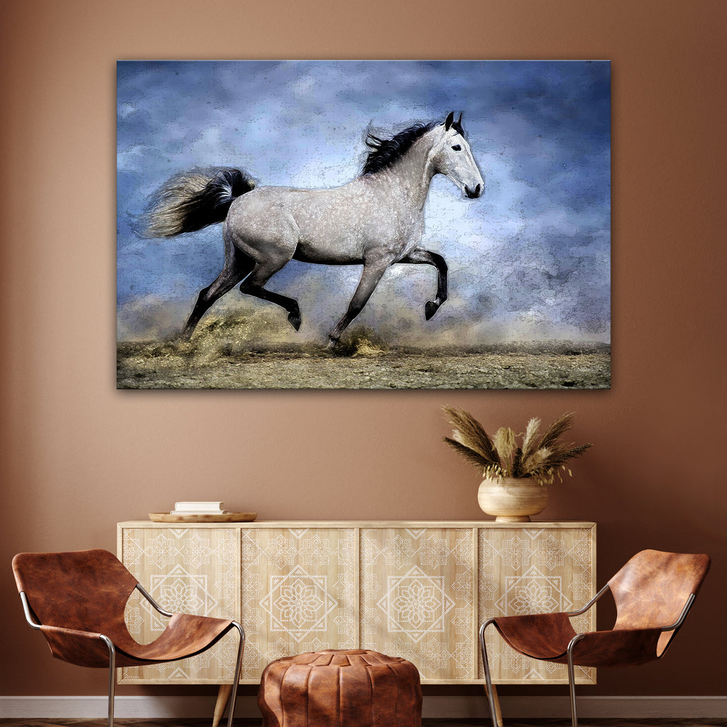 Galloping Horse Canvas Wall Art by Tailored Canvases