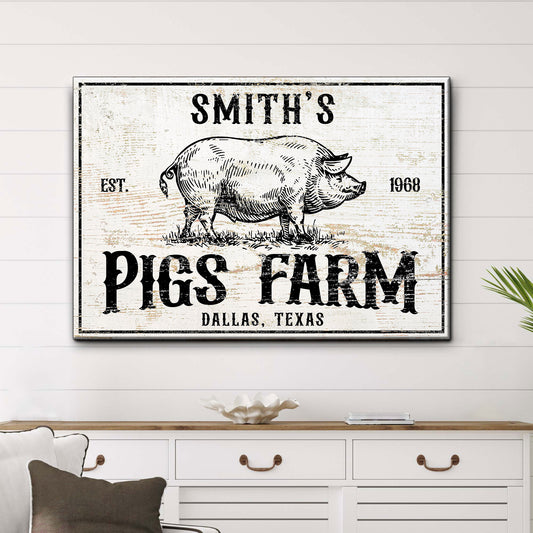 Pig Farm Sign IV - Image by Tailored Canvases