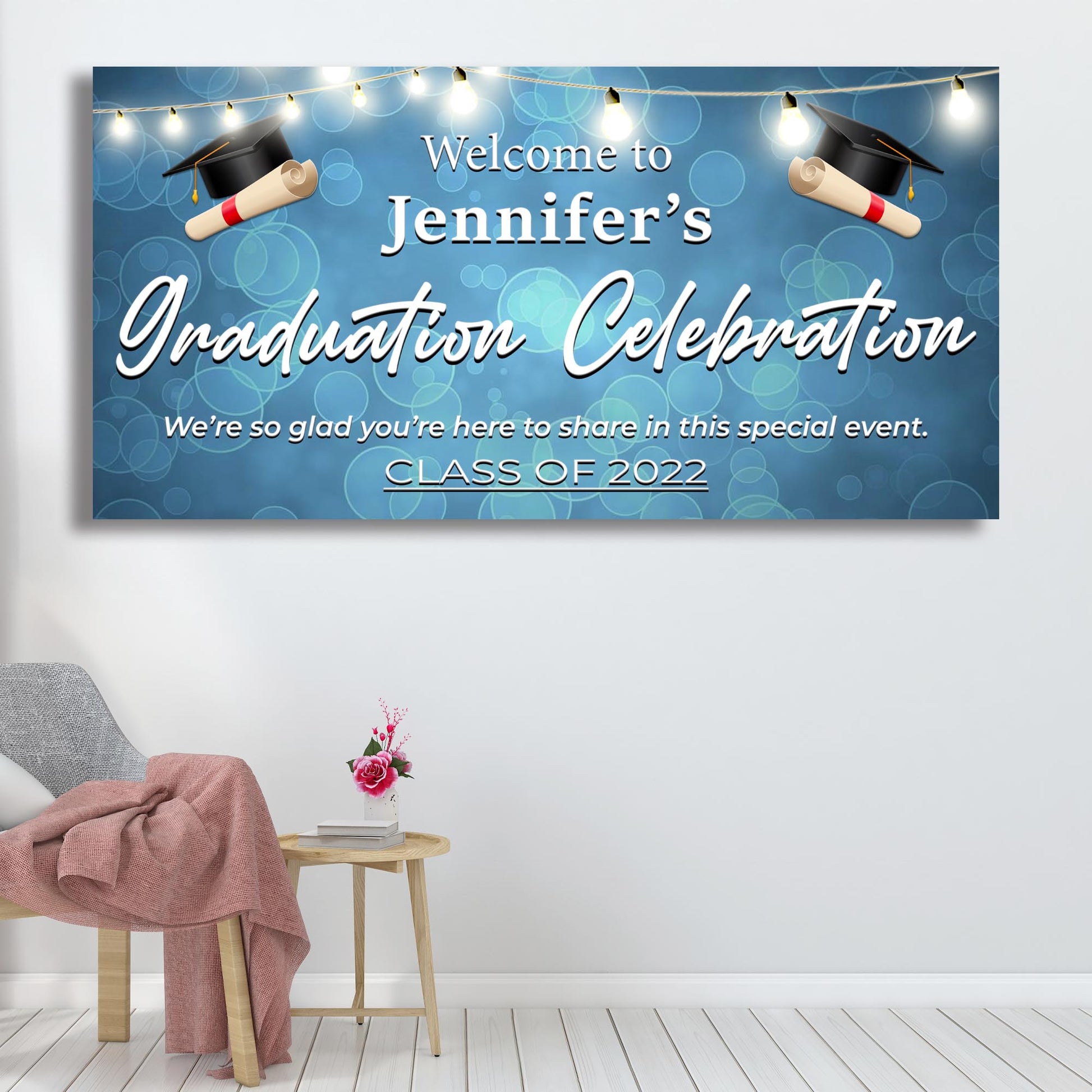 Graduation Celebration Welcome Sign Style 1 - Image by Tailored Canvases