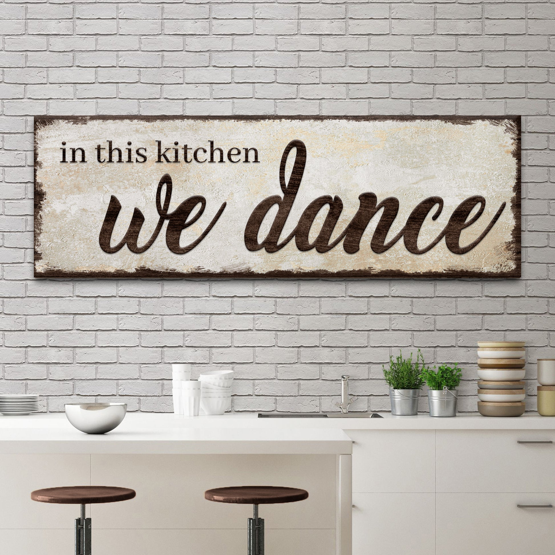 In This Kitchen We Dance Sign  - Image by Tailored Canvases