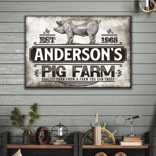 Pig Farm Sign VI - Image by Tailored Canvases