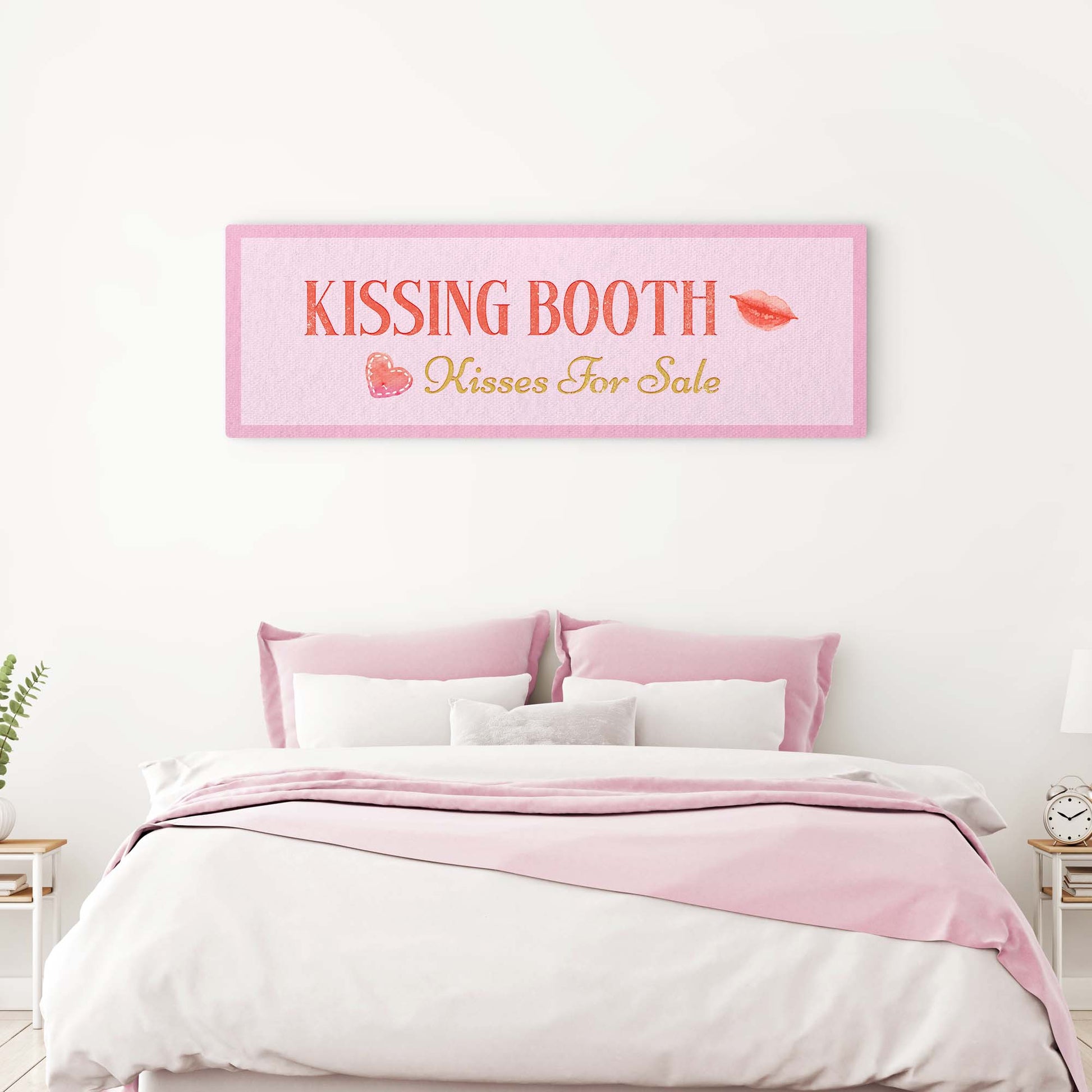 Kissing Booth Kisses For Sale Sign - Image by Tailored Canvases