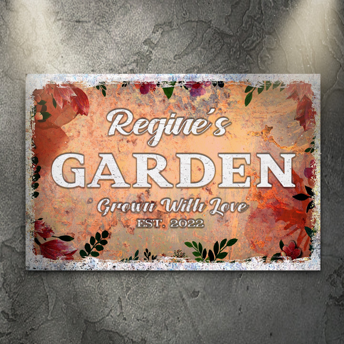 Grown With Love Garden Sign | Customizable Canvas - Image by Tailored Canvases