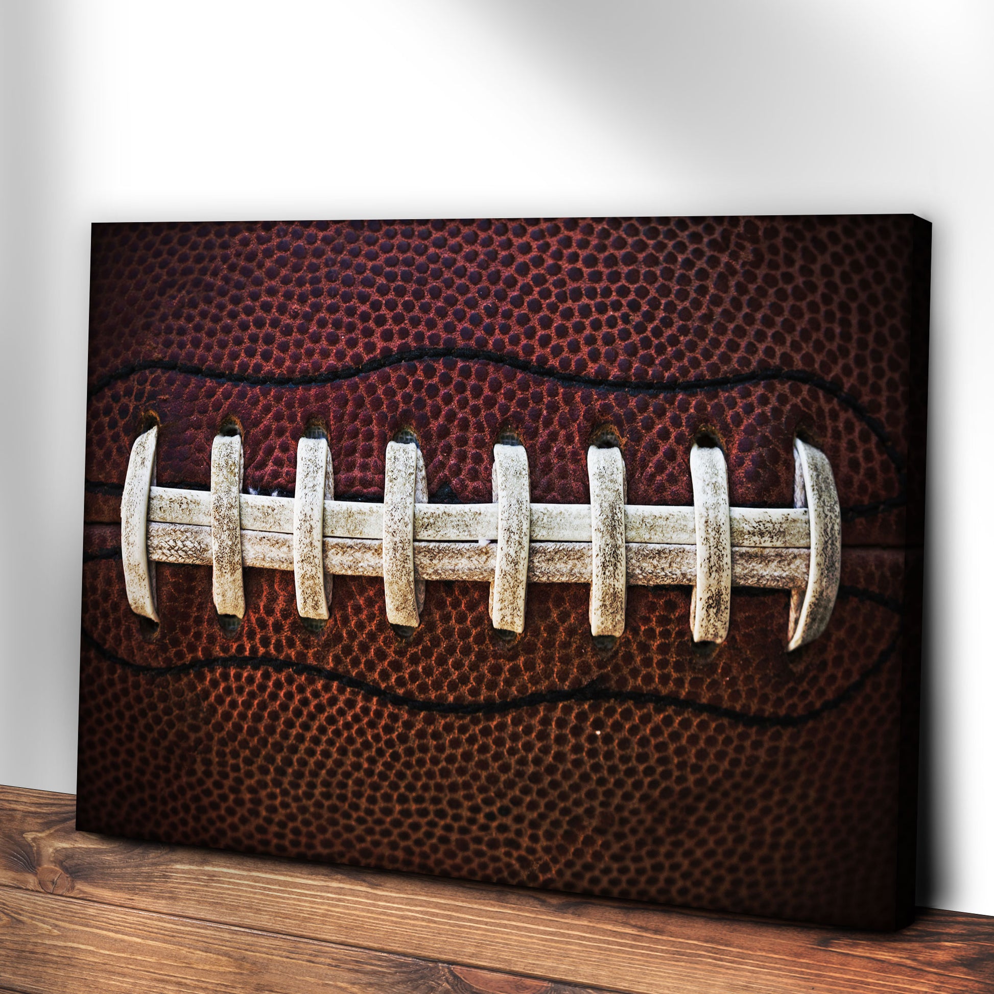 Football Laces Canvas Wall Art Style 2 - Image by Tailored Canvases