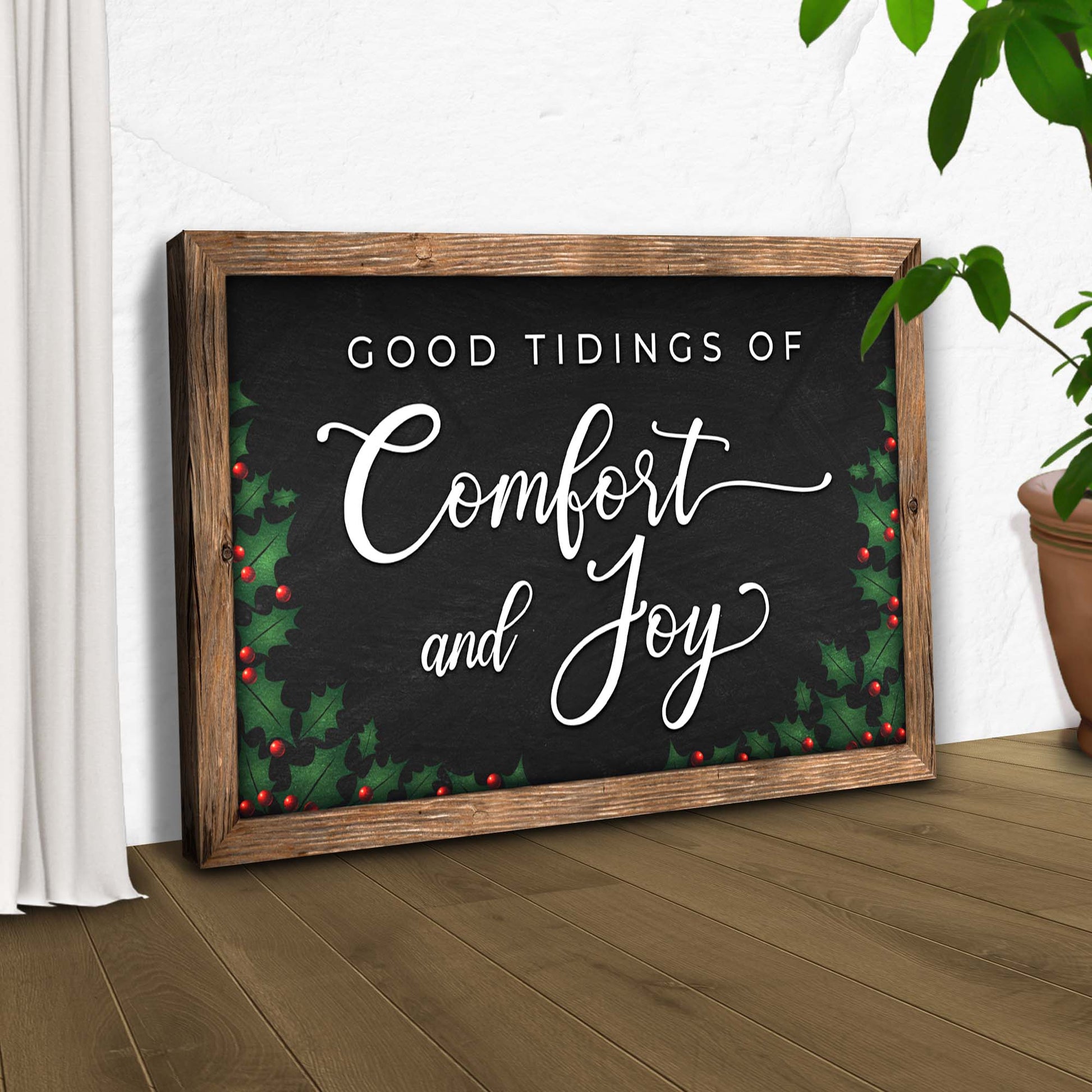 Good Tidings Christmas Sign Style 2 - Image by Tailored Canvases