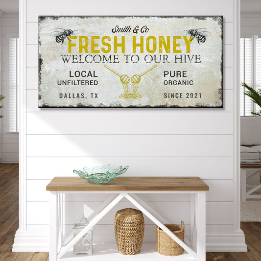 Family's Fresh Honey Sign - Image by Tailored Canvases
