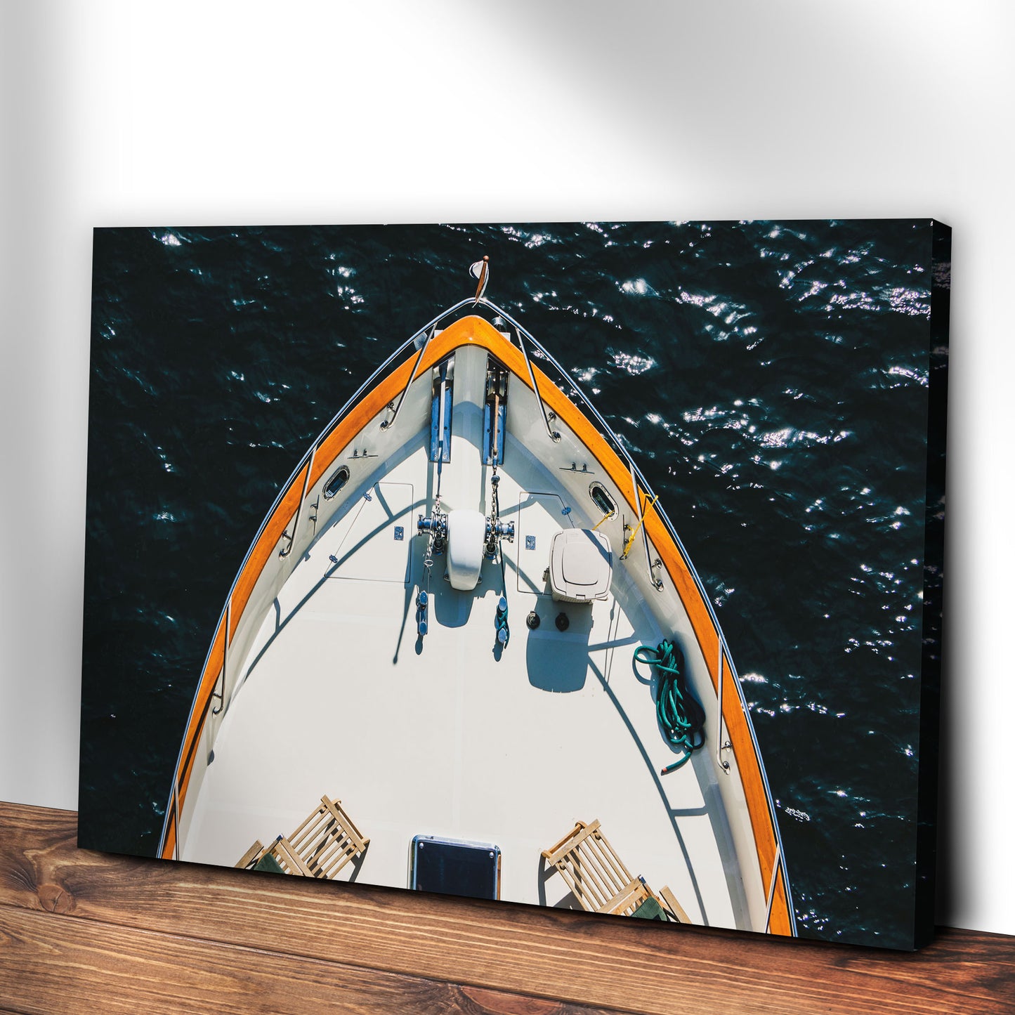 Boat Yacht View Aboard Canvas Wall Art Style 1 - Image by Tailored Canvases