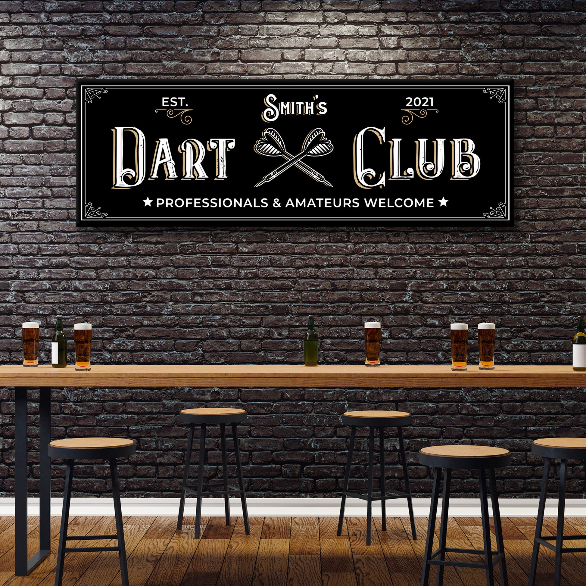 Dart Club Sign II - Image by Tailored Canvases
