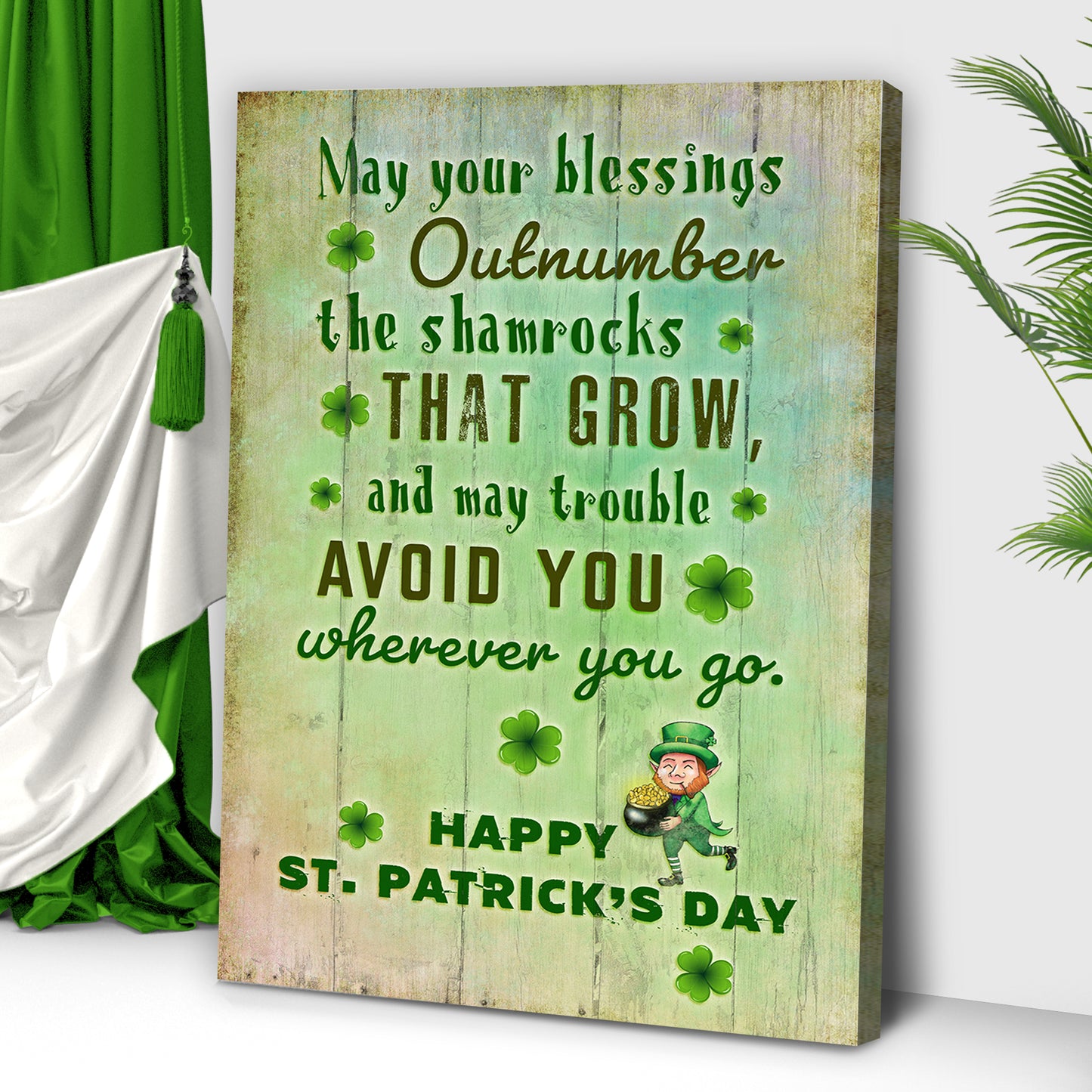 St. Patrick's Day Blessings Sign Style 2 - Image by Tailored Canvases