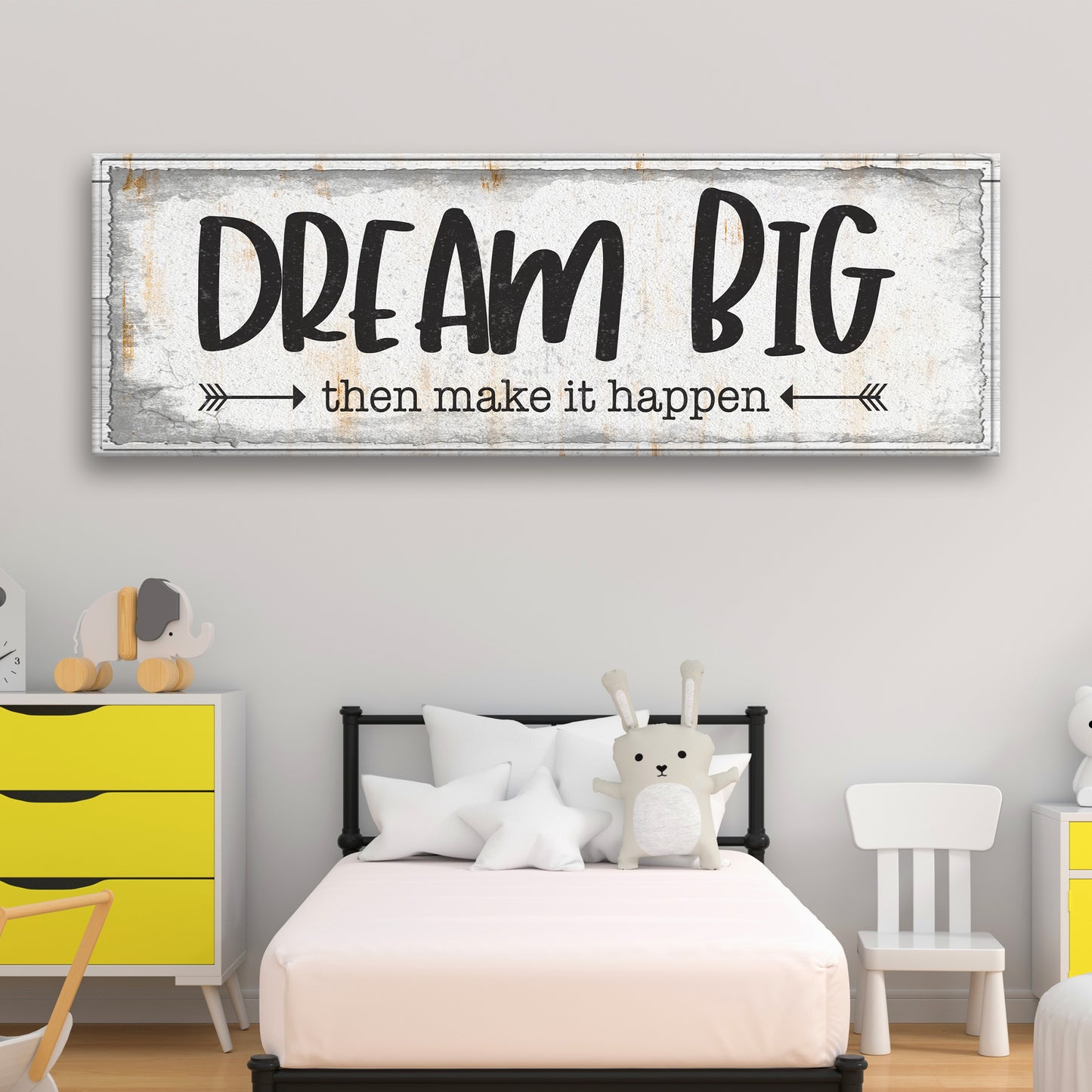 Dream Big Then Make It Happen Sign Style 1 - Image by Tailored Canvases