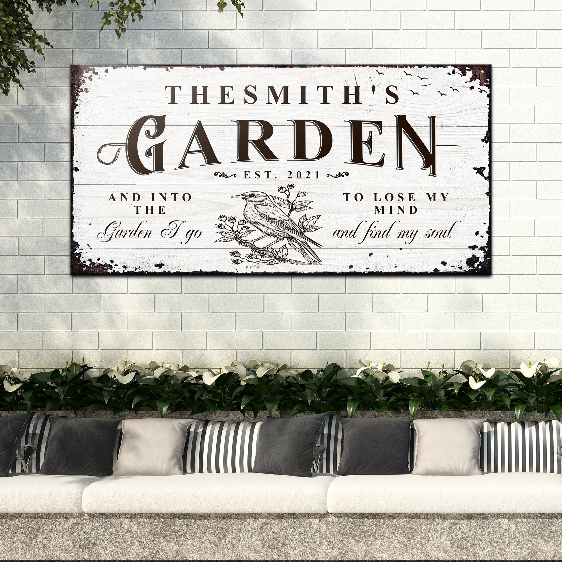 Family Garden Sign Style 1 - Image by Tailored Canvases