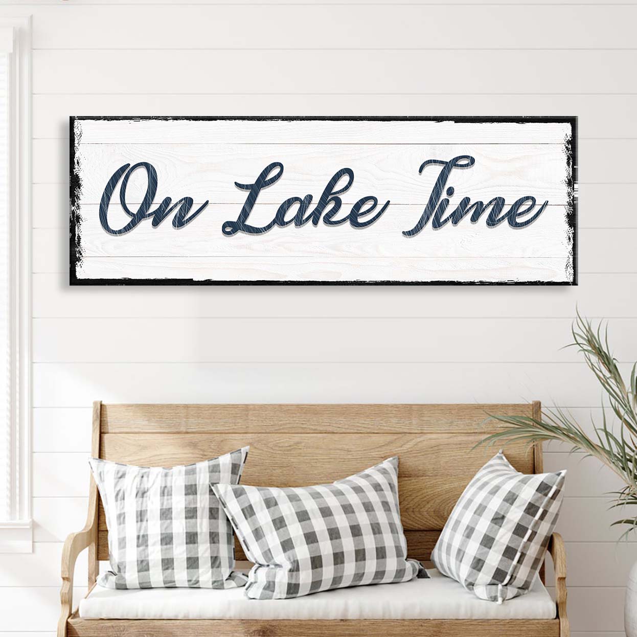 On Lake Time Sign Style 1 - Image by Tailored Canvases