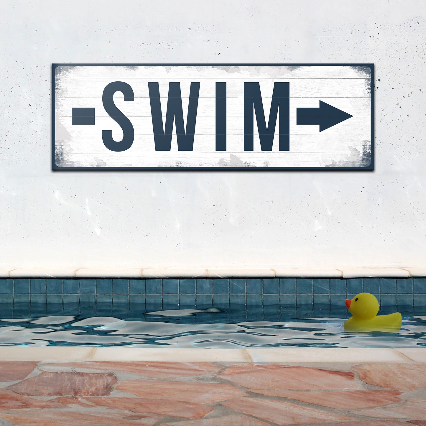 Swim Arrow Sign Style 1 - Image by Tailored Canvases