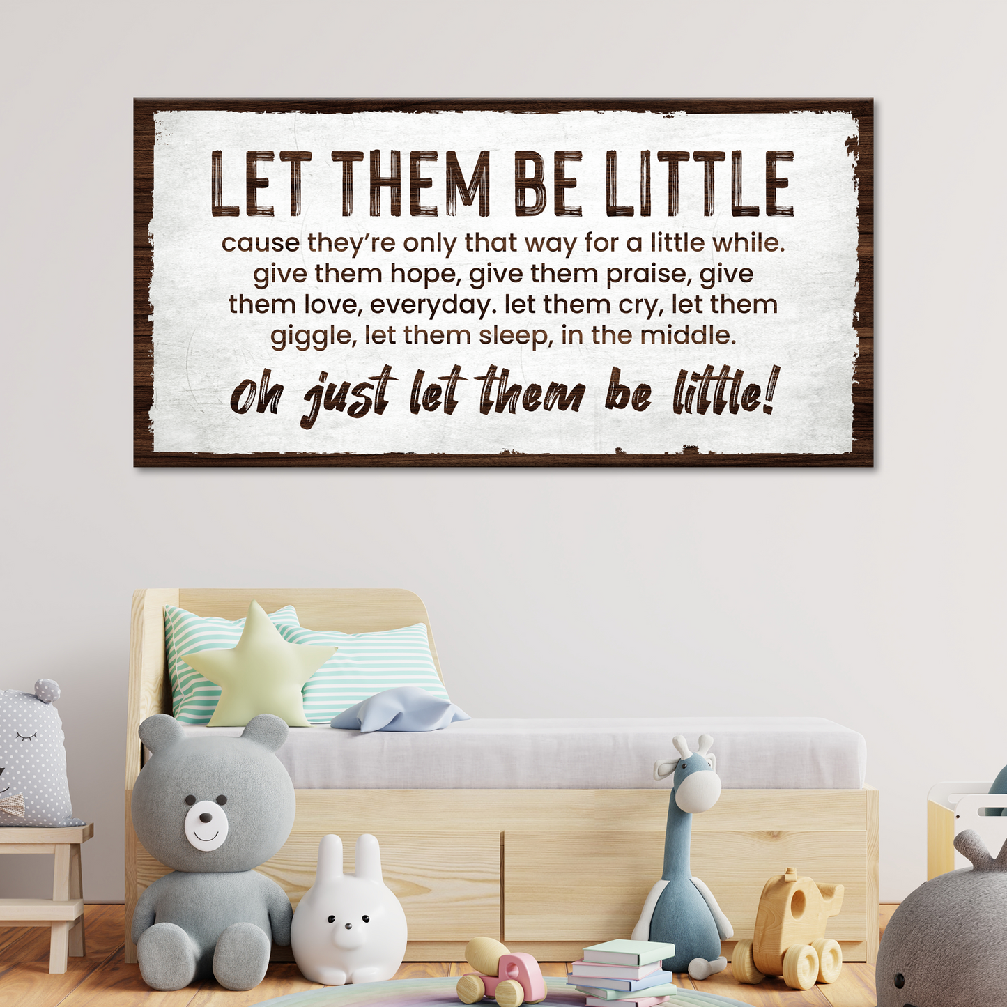 Let them be little Sign Style 1 - Image by Tailored Canvases