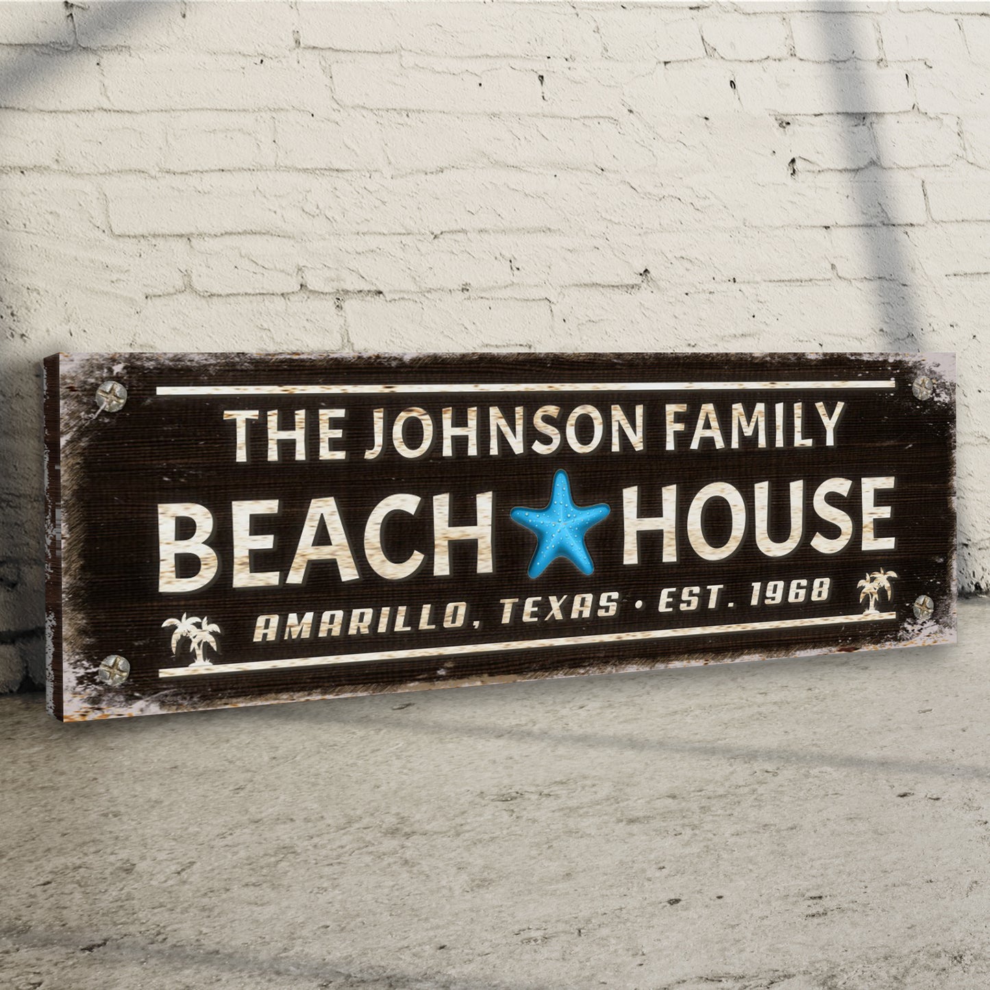 Family Beach House Sign III Style 1 - Image by Tailored Canvases