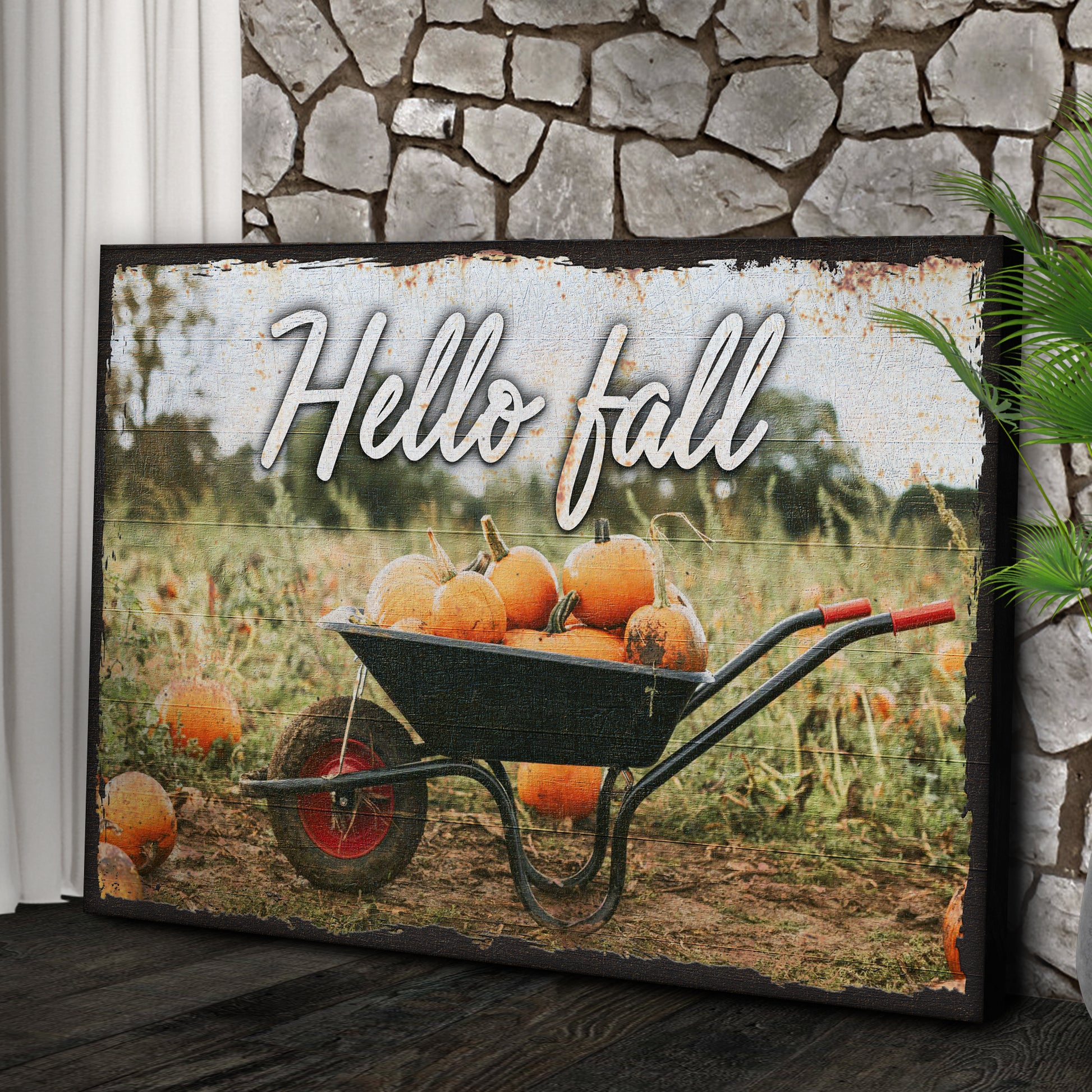 Hello Fall Sign Style 2 - Image by Tailored Canvases