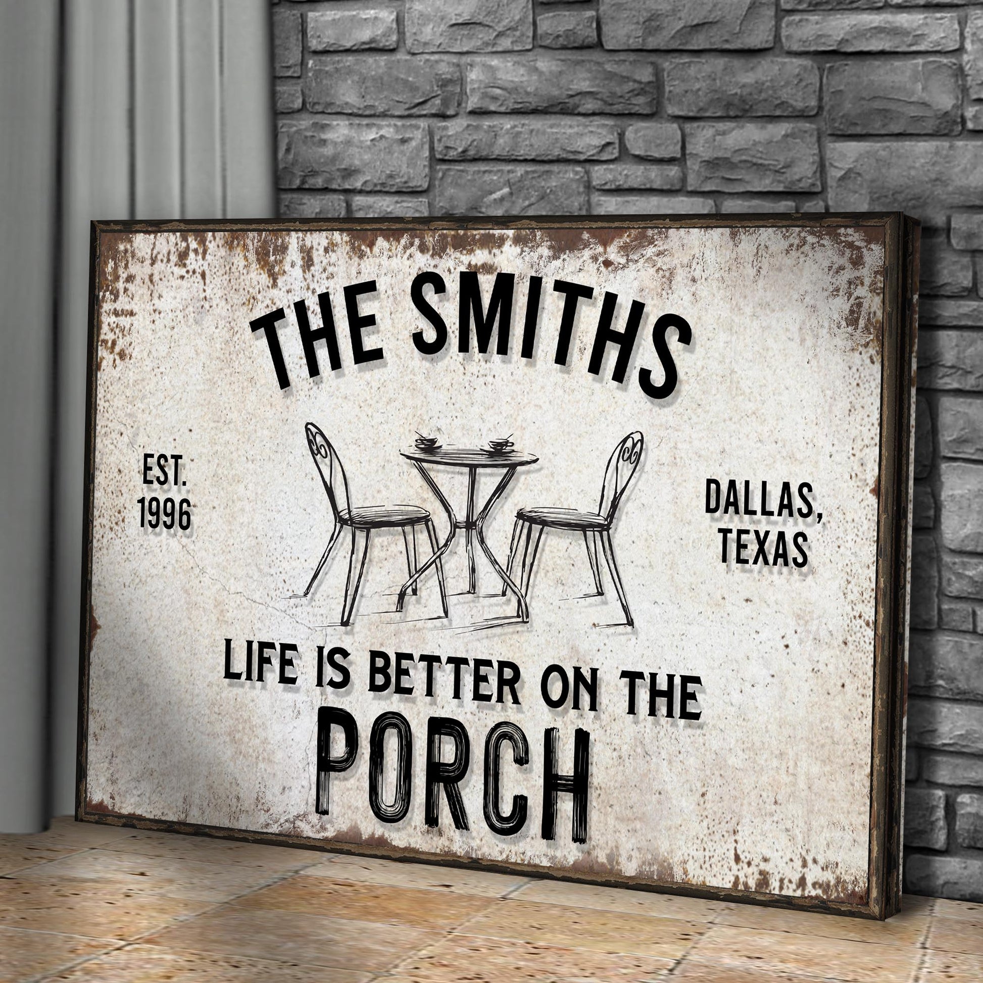 Life Is Better On The Porch Sign Style 1 - Image by Tailored Canvases