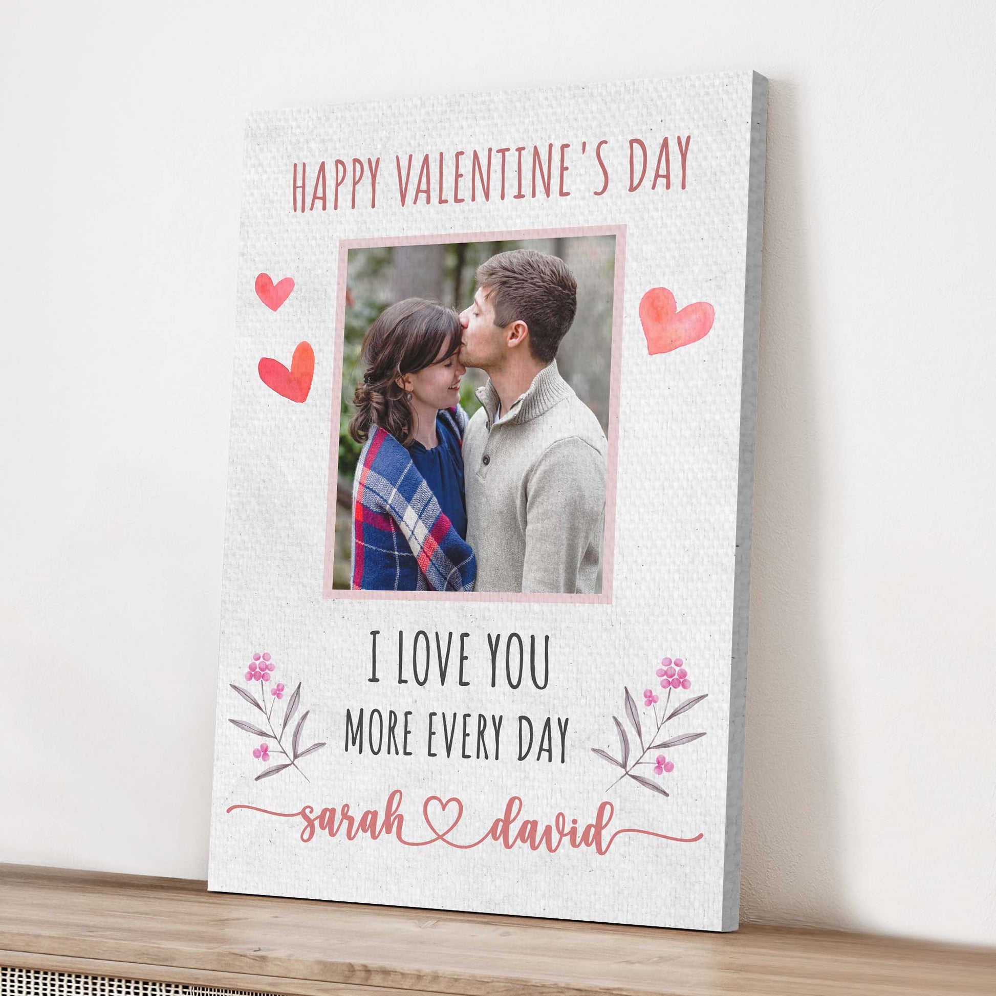 I Love You More Every Day Romantic Sign Style 2 - Image by Tailored Canvases